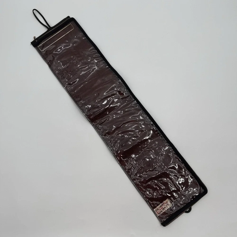 Vintage Leachman Friesen Leather Zip Men's Tie Travel Case Carrier‎ With Hanger